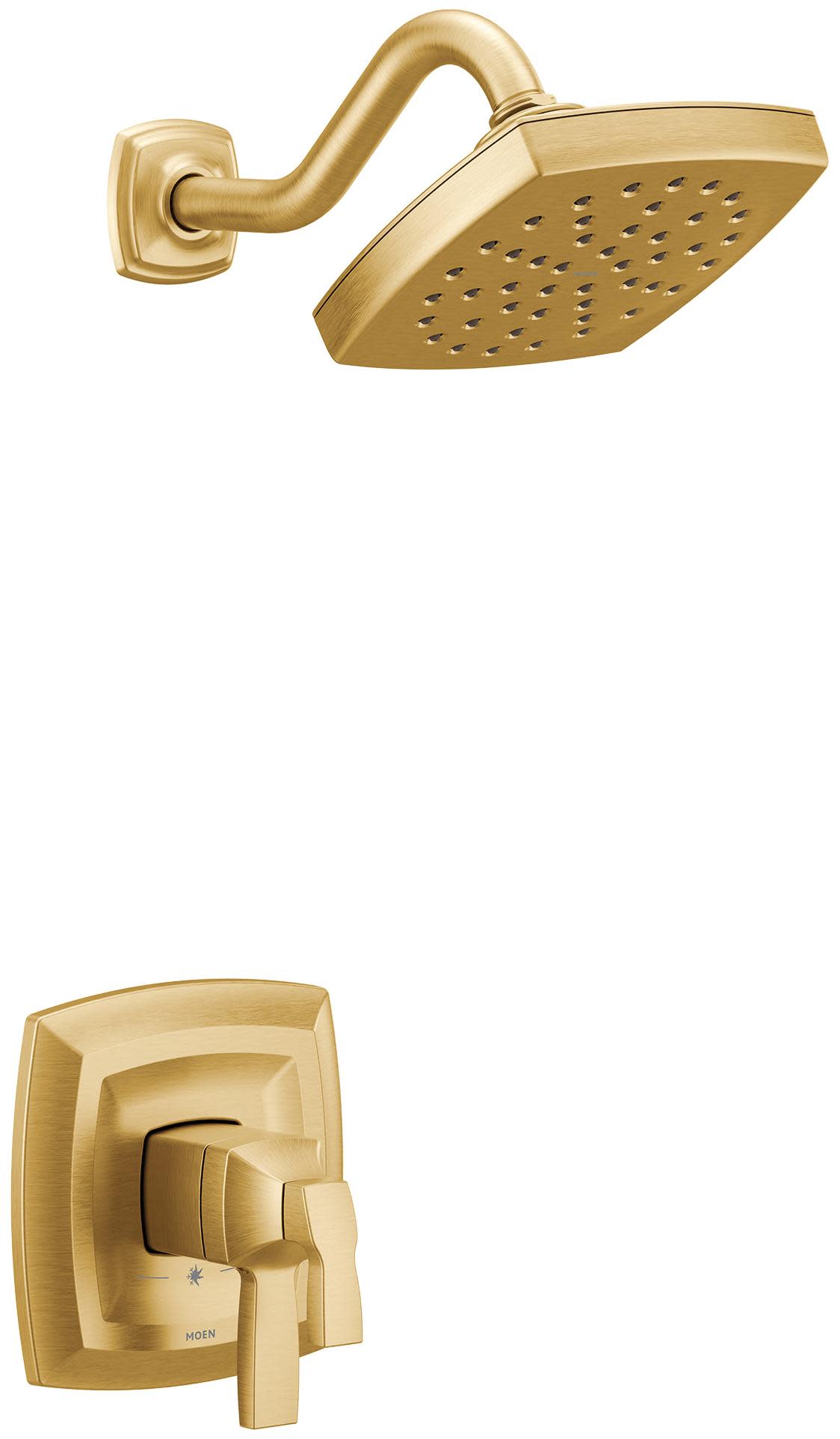 Moen UT4692EP Voss M-CORE 4-Series Shower Only Trim Package with 1.75 GPM Single Function Shower Head Brushed Gold Showers Shower Only Pressure