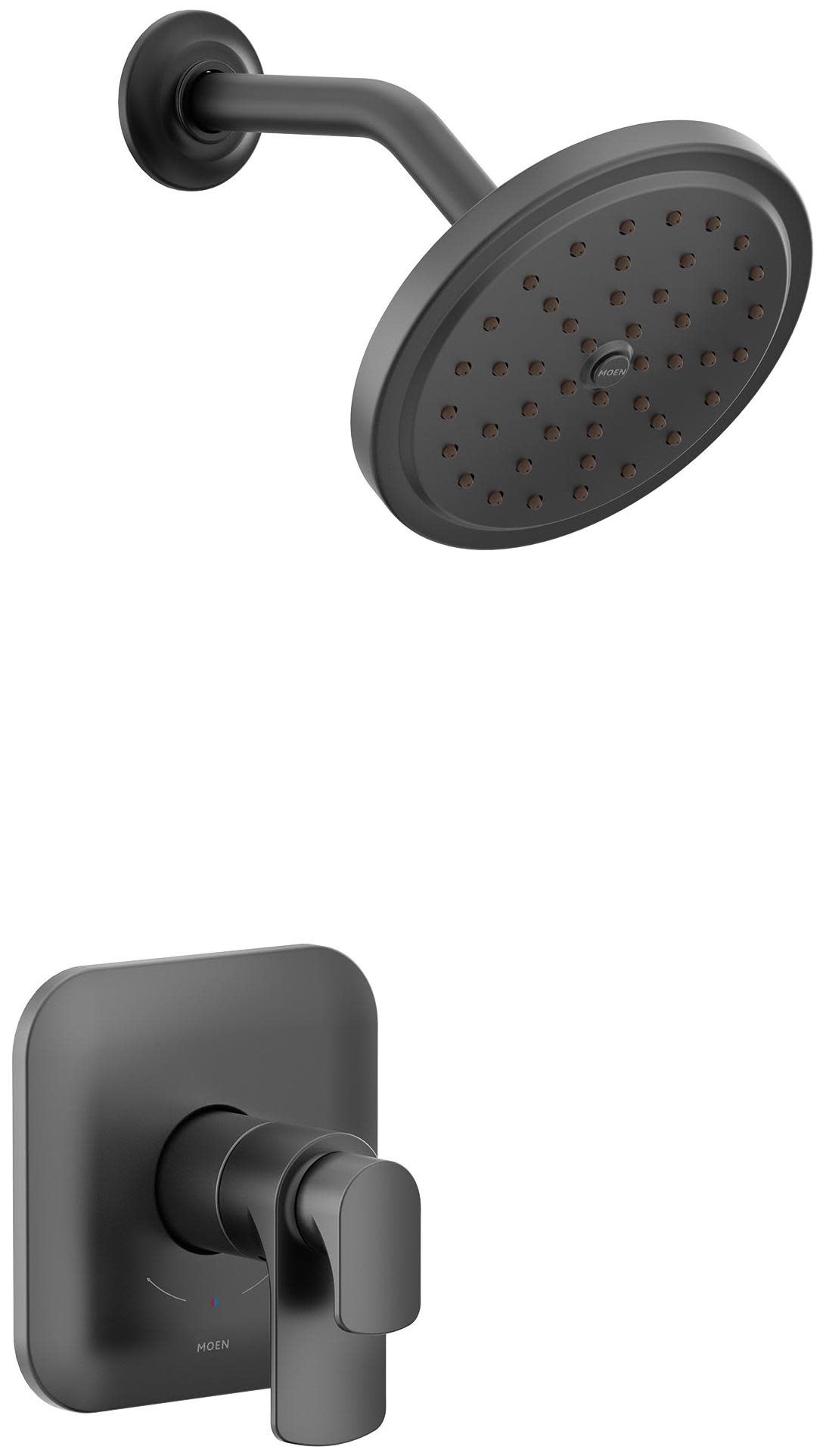 Moen UT4812EP Rizon M-CORE 4-Series Shower Only Trim Package with 1.75 GPM Single Function Shower Head Matte Black Showers Shower Only Pressure