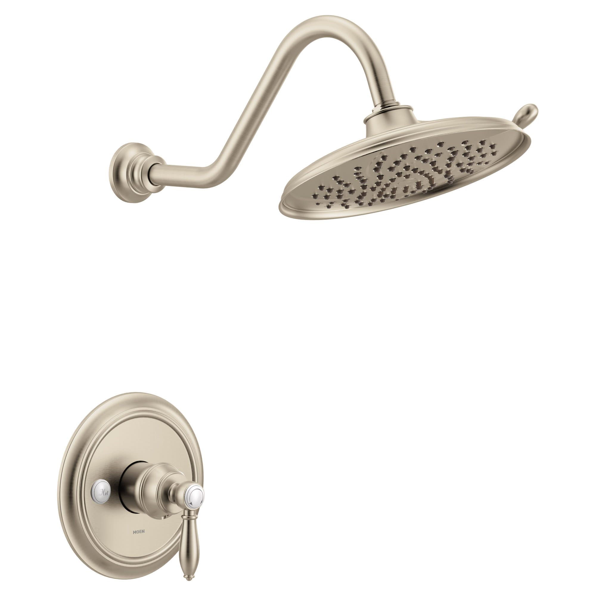 Moen UTS33102EP Weymouth Multi Function Pressure Balanced Valve Trim Only with Single Lever Handle Brushed Nickel Showers Shower Only Pressure