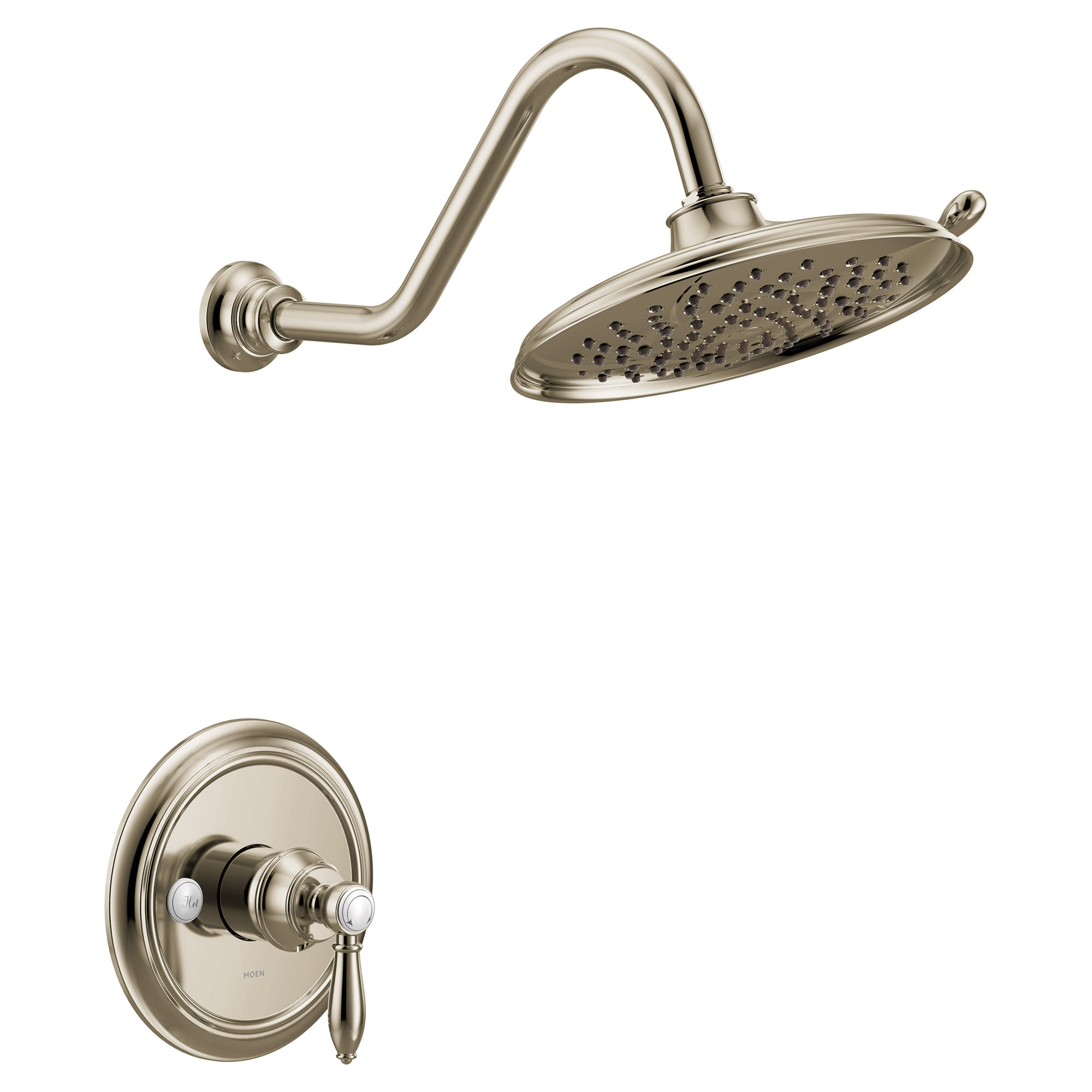 Moen UTS33102 Weymouth Multi Function Pressure Balanced Valve Trim Only with Single Lever Handle Polished Nickel Showers Shower Only Pressure Balanced