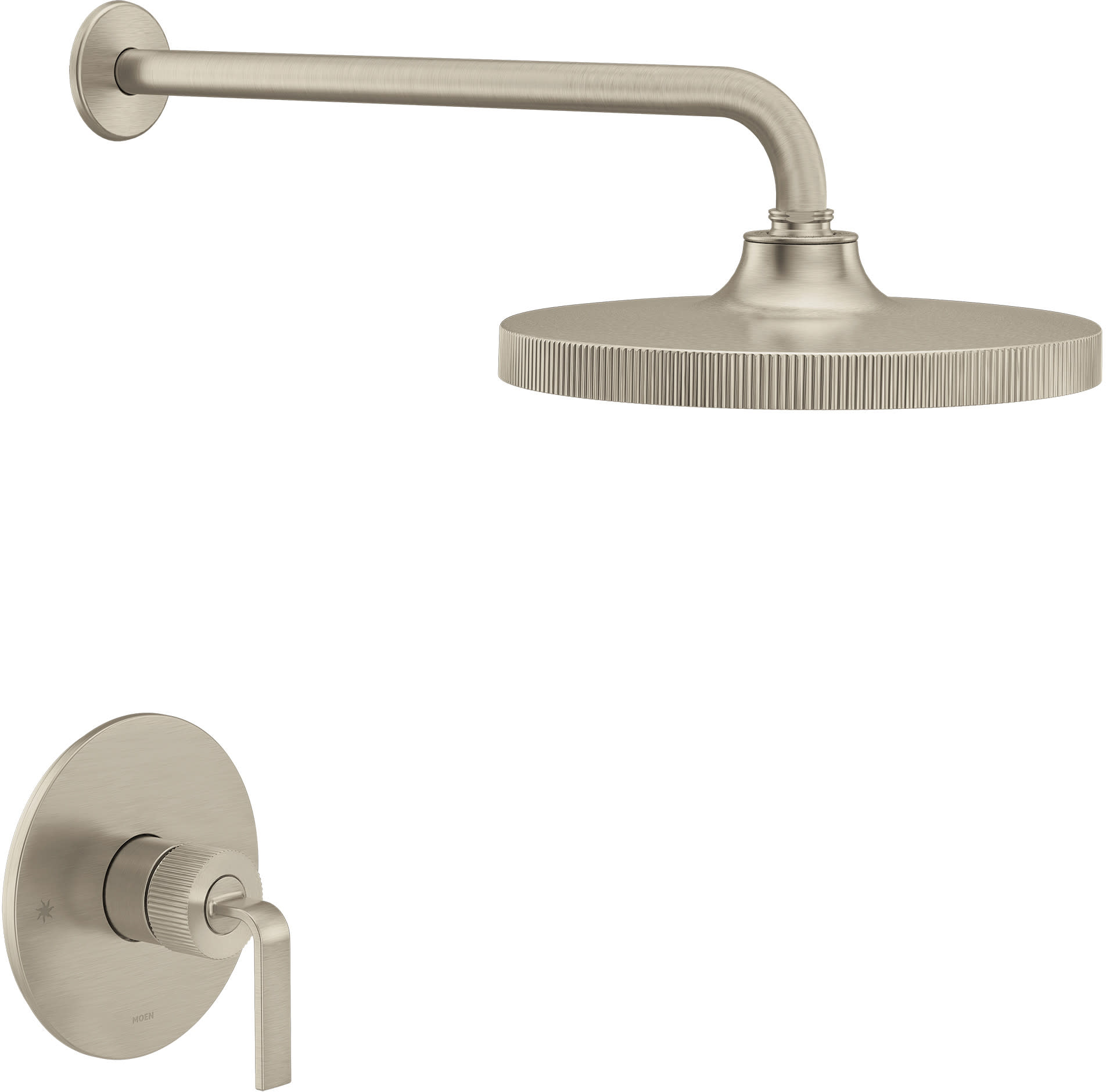 Moen UTS3582EP Cambium Shower Only Trim Package with 1.75 GPM Single Function Shower Head and Brushed Nickel Showers Shower Only Pressure Balanced