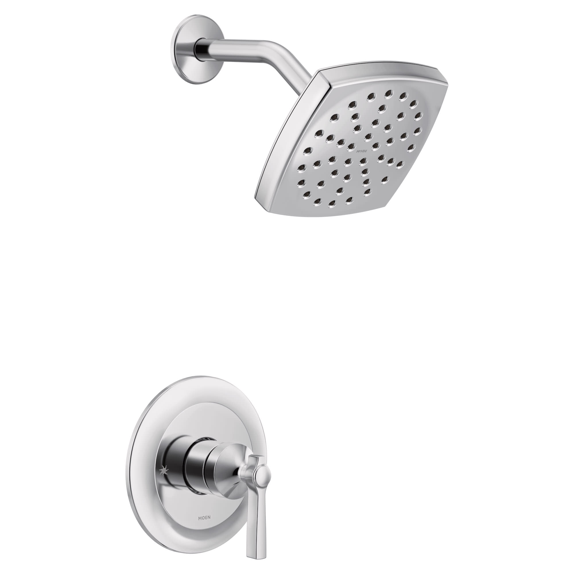 Moen UTS3912 Flara Single Function Pressure Balanced Valve Trim Only with Single Lever Handle Chrome Showers Shower Only Pressure Balanced