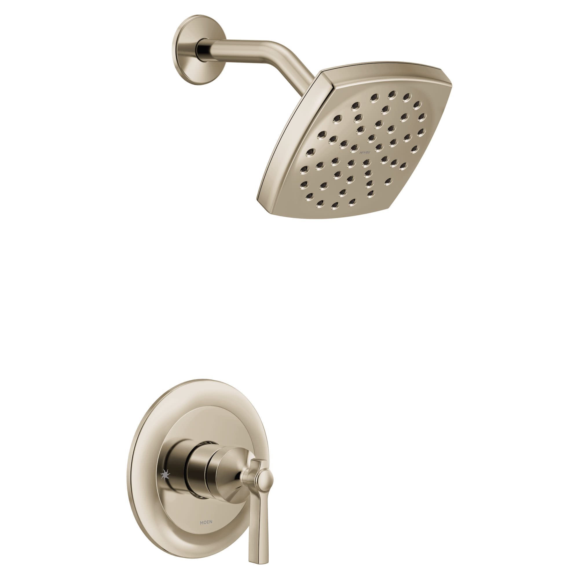 Moen UTS3912EP Flara Single Function Pressure Balanced Valve Trim Only with Single Lever Handle Polished Nickel Showers Shower Only Pressure Balanced