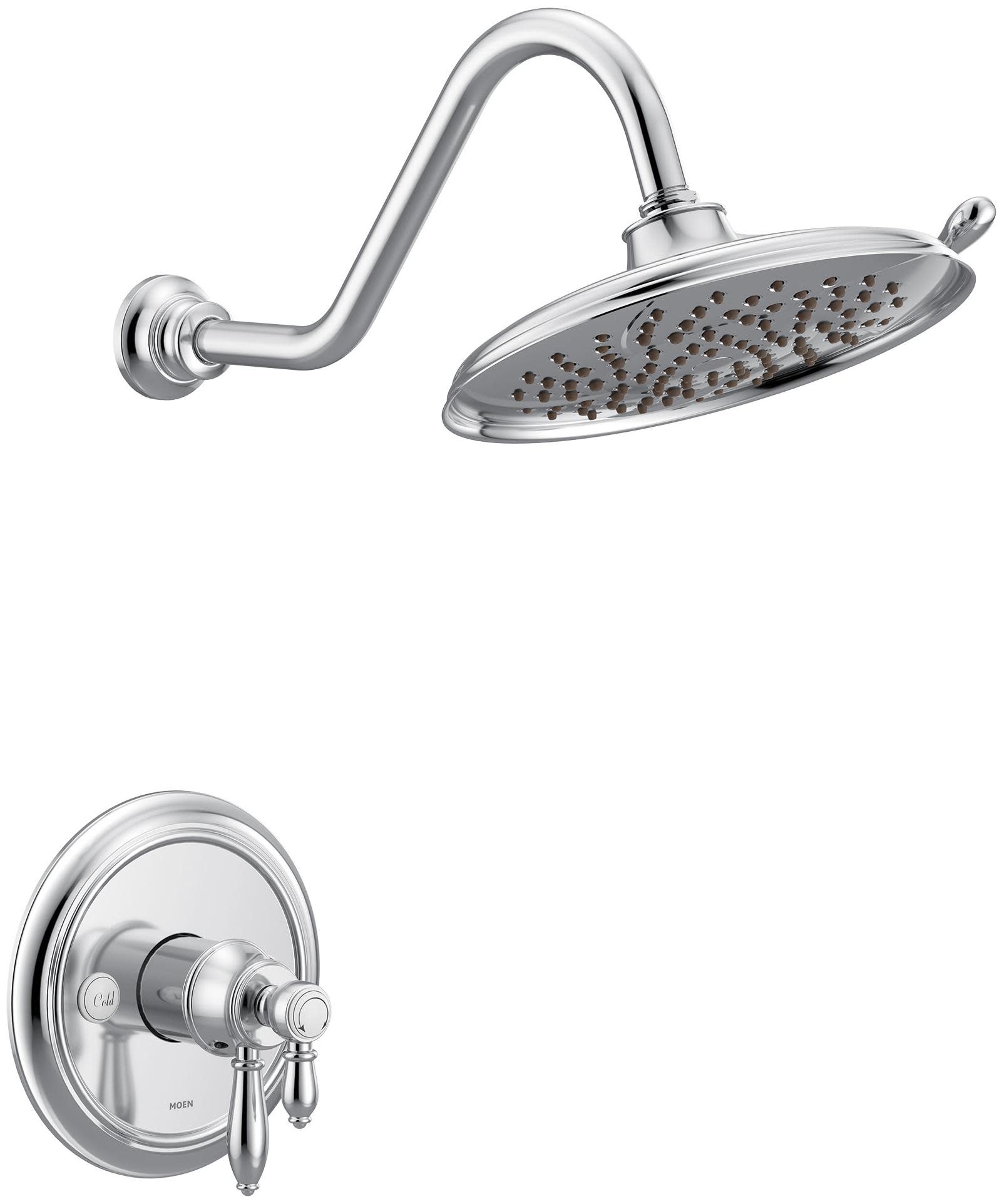Moen UTS43102EP Weymouth M-CORE 4-Series Shower Only Trim Package with 1.75 GPM Multi Function Shower Head Chrome Showers Shower Only Pressure