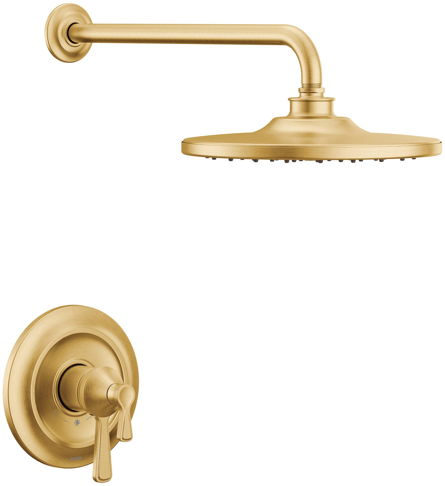 Moen UTS444302EP Colinet M-CORE 4-Series Shower Only Trim Package with 1.75 GPM Single Function Shower Head Brushed Gold Showers Shower Only Pressure