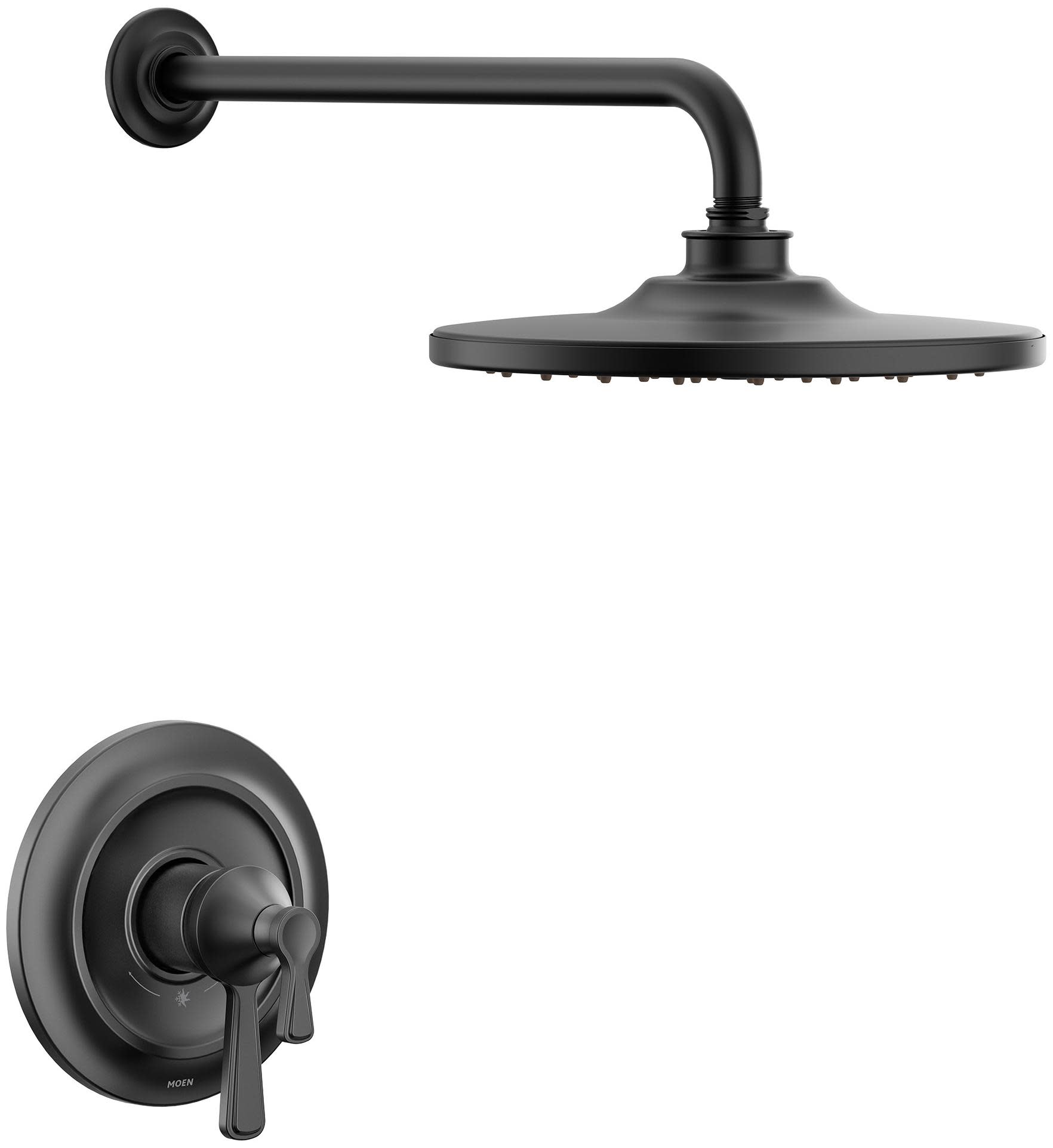 Moen UTS444302EP Colinet M-CORE 4-Series Shower Only Trim Package with 1.75 GPM Single Function Shower Head Matte Black Showers Shower Only Pressure