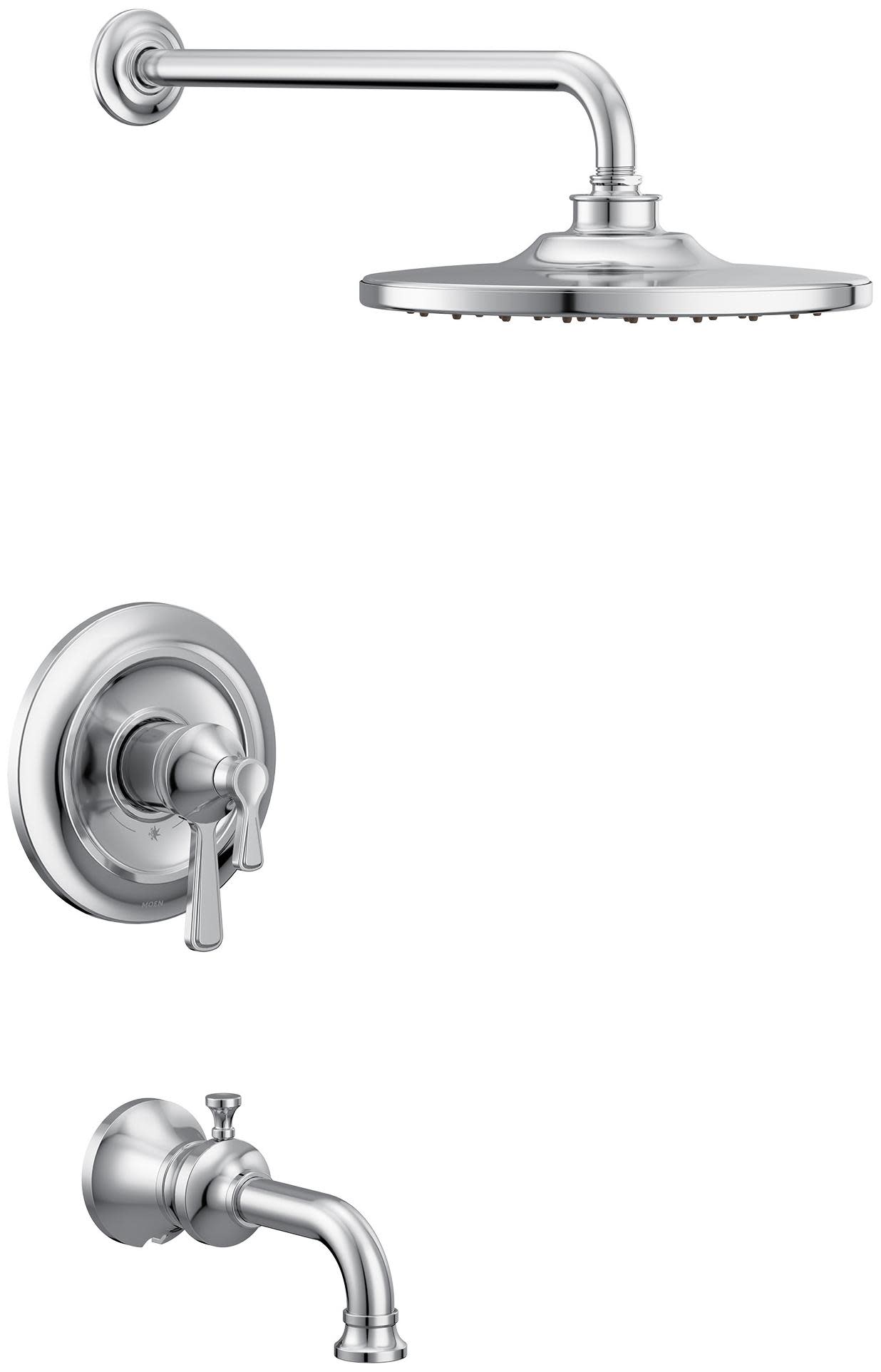 Moen UTS444303EP Colinet M-CORE 4-Series Tub and Shower Trim Package with 1.75 GPM Single Function Shower Head Chrome Showers Tub and Shower Pressure