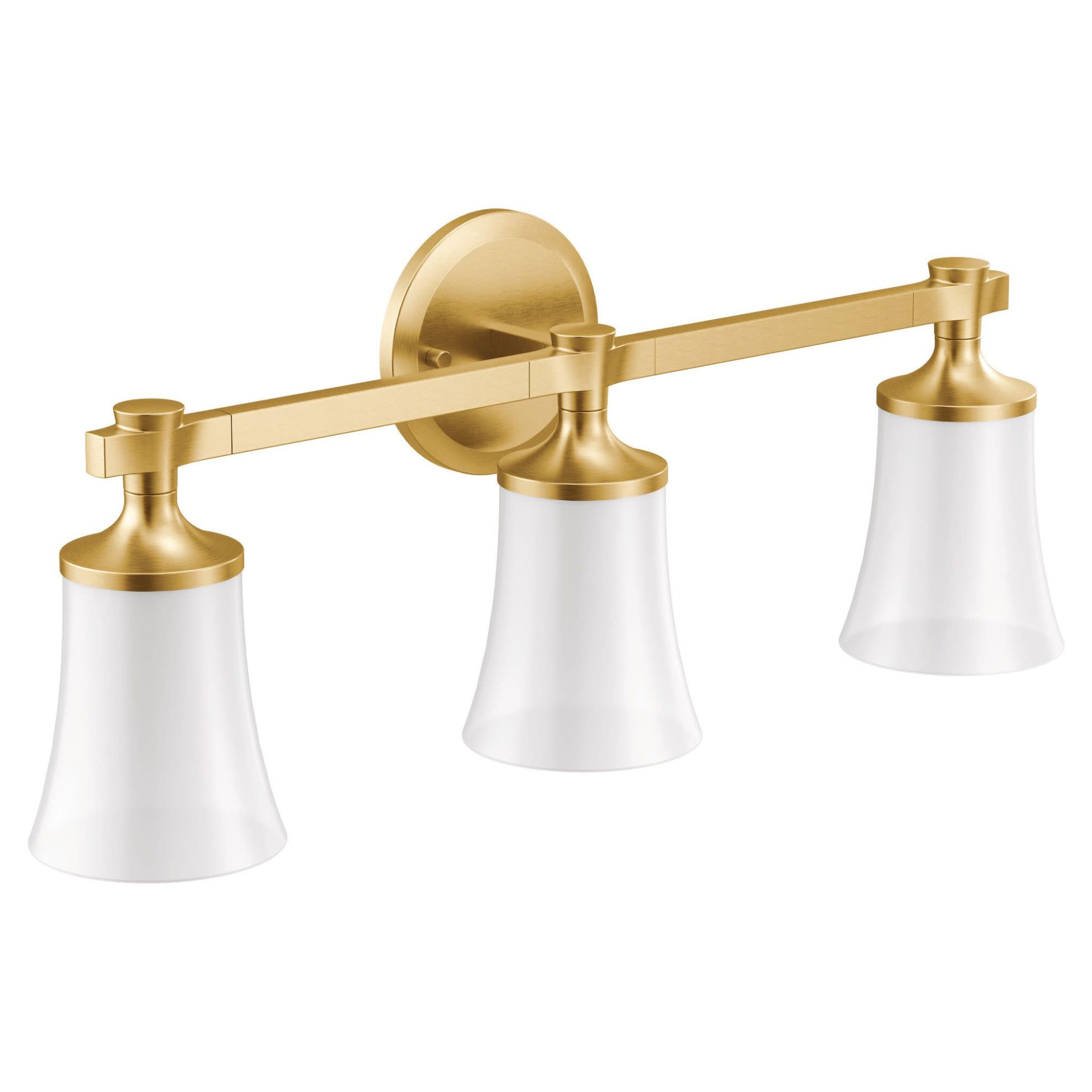 Photos - Chandelier / Lamp Moen YB0363 Flara 20" Wide 3 Light Vanity Light Brushed Gold Indoor Lighting Bathroom Fixtures Vanity Light YB0363BG 
