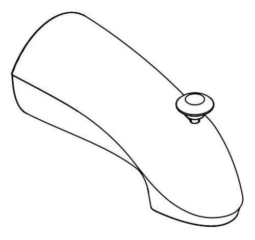 Moen 133025 Replacement Tub Spout Assembly Kit Only Brushed Nickel Bath and Shower Accessories Tub Spouts Diverter Tub Spouts