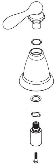 Moen 143442 Replacement Handle Kit Only Classic Brushed Nickel Faucet Accessories and Parts Bathroom Sink Faucet Parts Handles