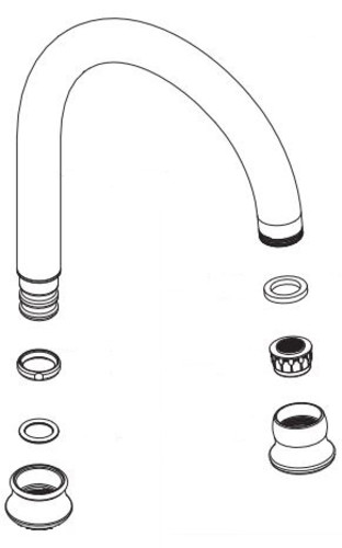 Moen 144573 Replacement Spout Kit Only Classic Stainless Faucet Accessories and Parts Bathroom Sink Faucet Parts Spouts