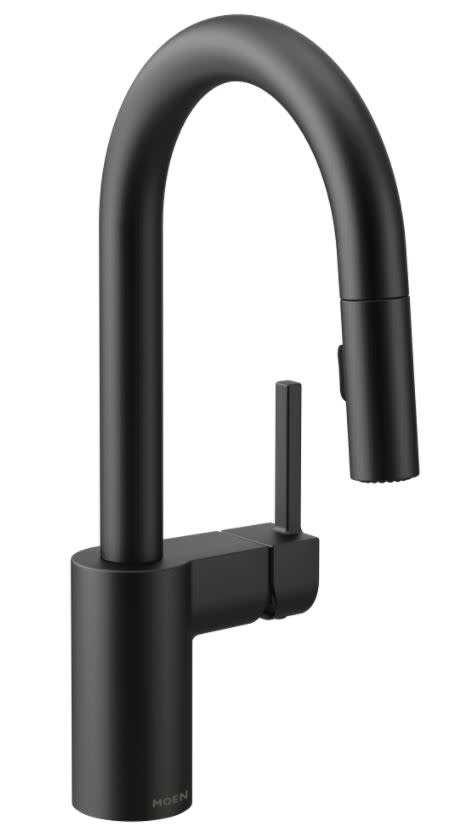 Photos - Tap Moen 5965 Align 1.5 GPM Single Hole Pull Down Bar Faucet with Reflex and Duralast Technology Matte Black Faucet Bar Single H 