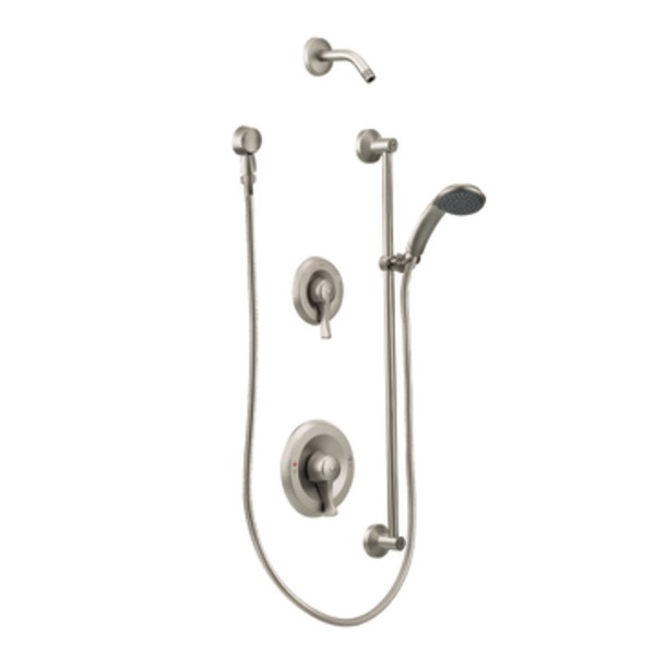 Photos - Shower System Moen T8342NH  Trim Package with 2.5 GPM Single Function Hand Shower and Slide Bar Less Shower Head and Rough-In 