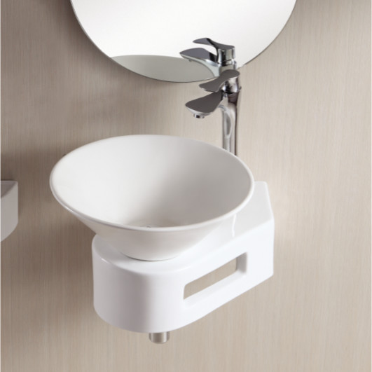 Photos - Bathroom Sink Nameeks CA4037 Caracalla 16-5/9" Ceramic Vessel  White Sinks s Sinks Only Caracalla CA4037-No Hole 