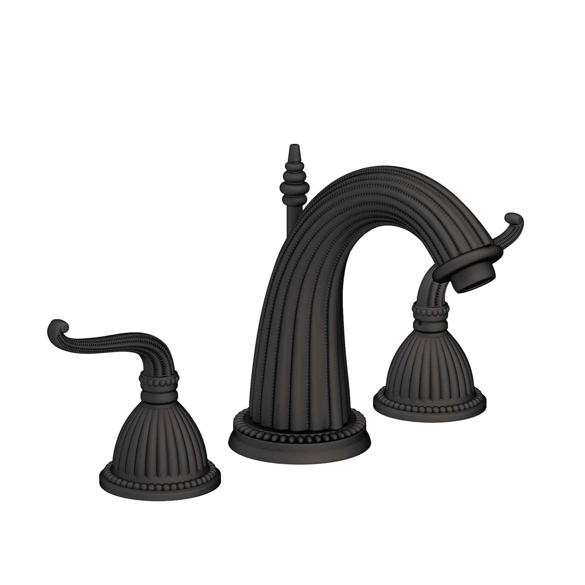 Newport Brass 1090 Alexandria 1.2 GPM Widespread Bathroom Faucet with Pop-Up Drain Assembly Flat Black Faucet Bathroom Sink Faucets Double Handle