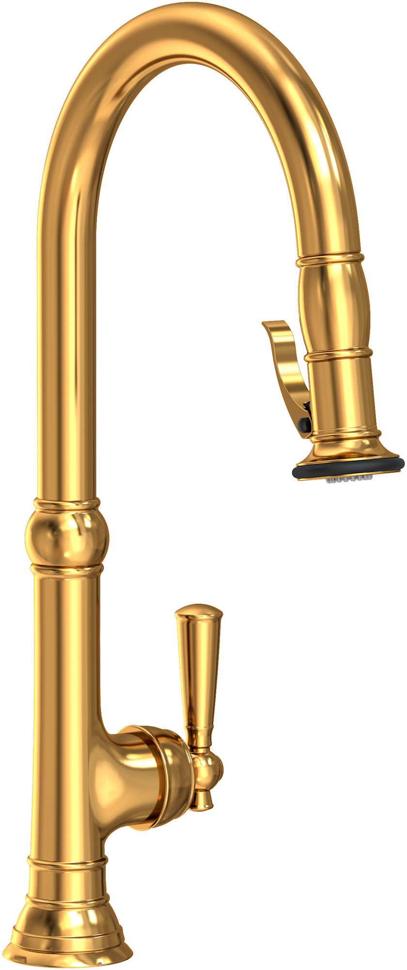 Newport Brass 2470-5183 Jacobean 1.8 GPM Single Hole Pull Down Kitchen Faucet Aged Brass Faucet Kitchen Single Handle