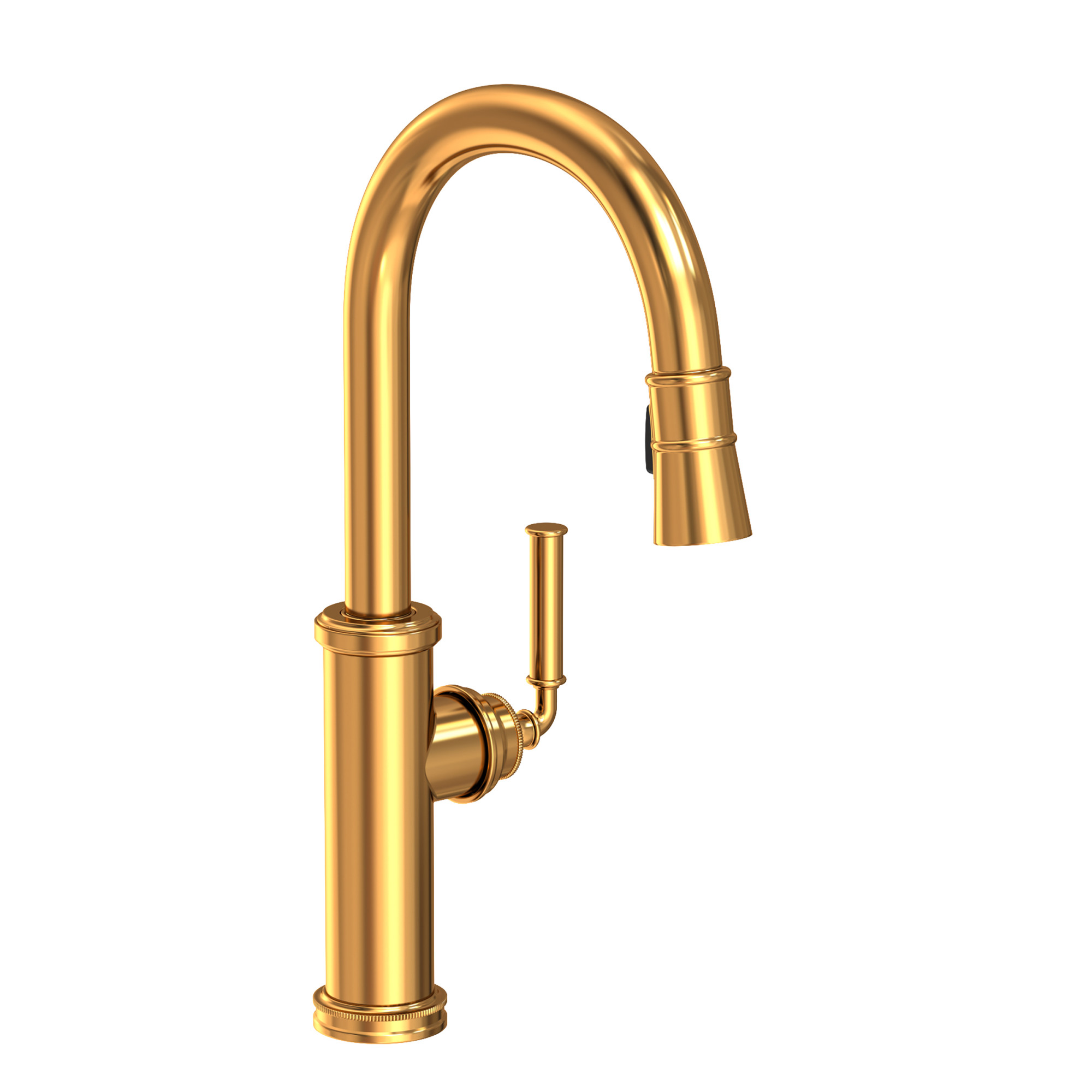 Newport Brass 2940-5103 Taft 1.8 GPM Single Hole Pull Down Kitchen Faucet Aged Brass Faucet Kitchen Single Handle