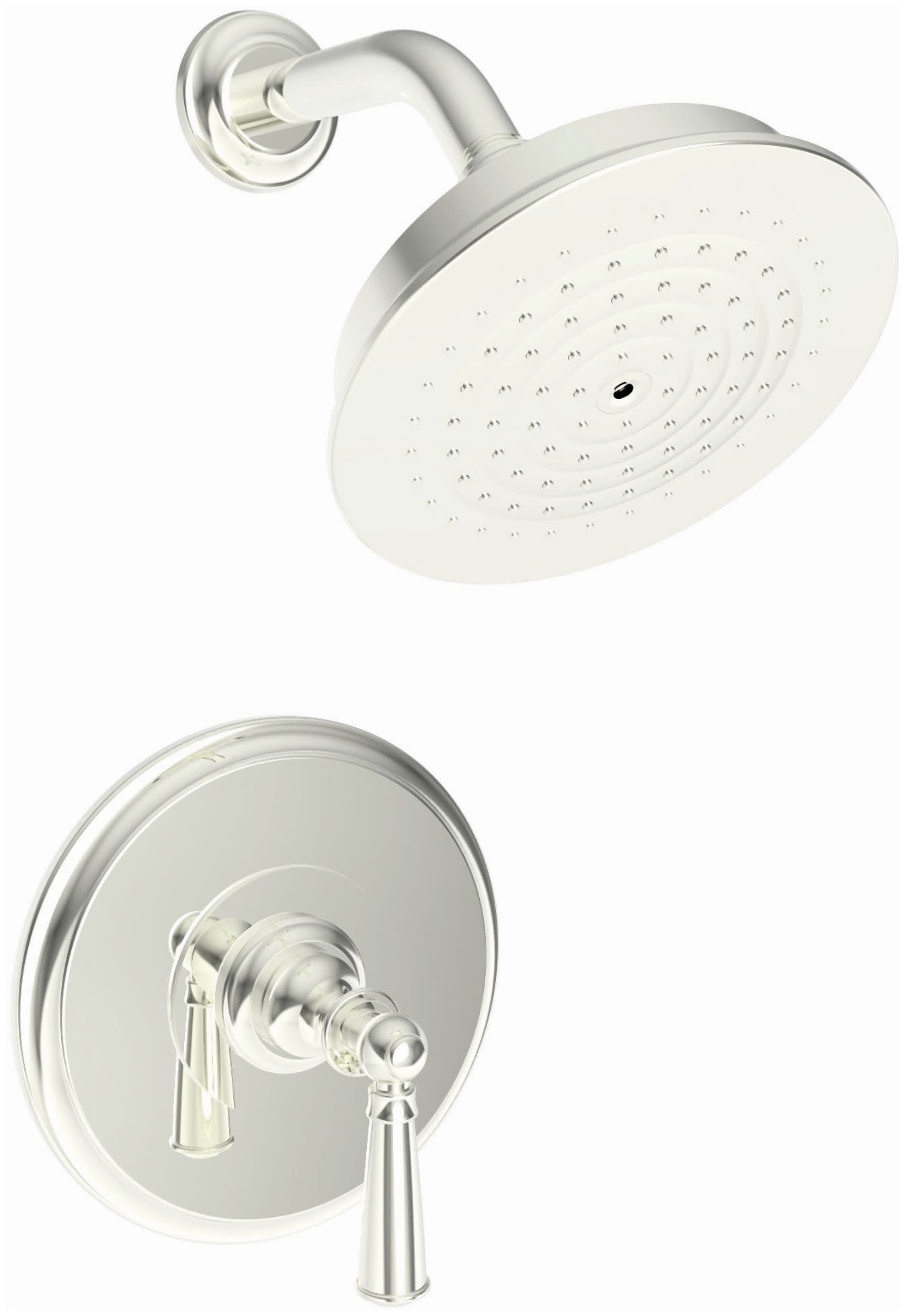 Newport Brass 3-2454BP Single Handle Shower Valve Trim with Shower Head from the Sutton Collection Polished Nickel Showers Shower Only Pressure