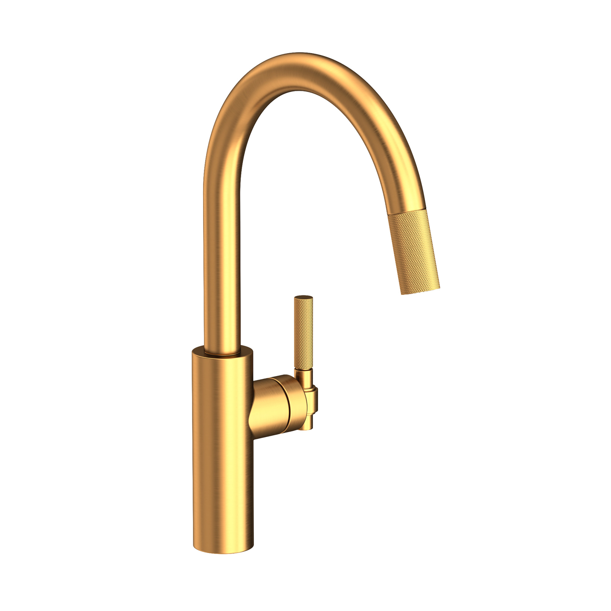 Newport Brass 3290-5113 Muncy 1.8 GPM Single Hole Pull Down Kitchen Faucet Satin Gold Faucet Kitchen Single Handle
