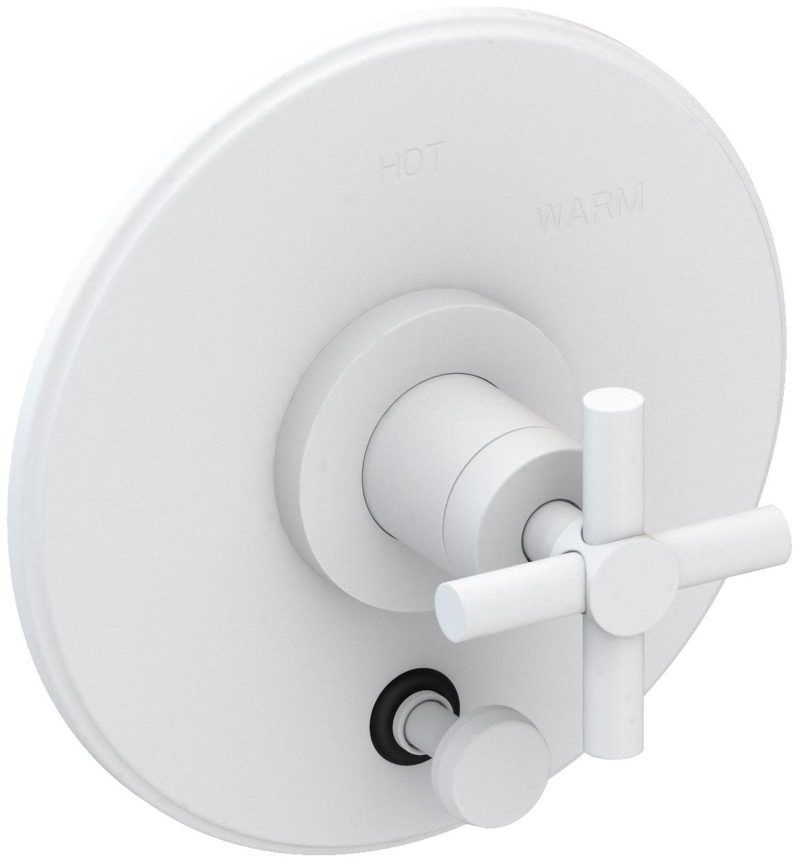 Newport Brass 5-992BP East Linear Balanced Pressure Tub & Shower Diverter Plate Matte White Showers Diverter Trims Single Handle