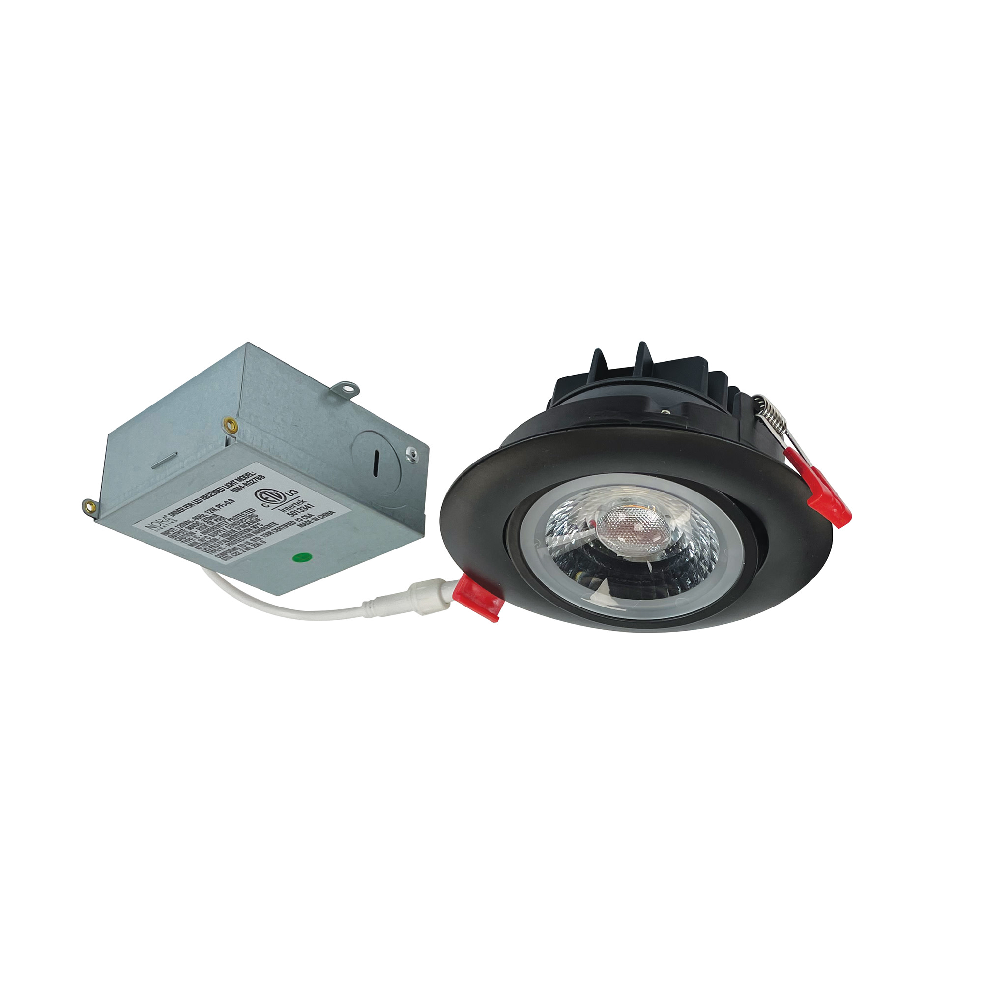 Photos - Chandelier / Lamp Wide Nora Lighting NM4-RG27 M4 4"  Canless Adjustable Gimbal 2700K LED Recessed Trims - Airtight Matte Black Recessed Lights 