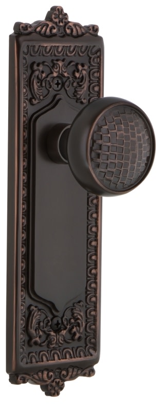 Photos - Door Handle Craftsman Nostalgic Warehouse  Solid Brass Single Dummy Knob with Egg and Dart Rose - Timeless Bronze - 700553 700553 