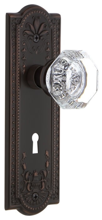 Photos - Door Handle Waldorf Nostalgic Warehouse  Solid Brass Single Dummy Knob with Meadows Rose - Timeless Bronze - 700701 700701 