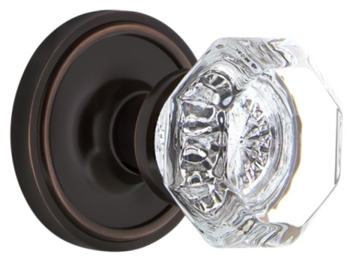 Photos - Door Handle Waldorf Nostalgic Warehouse  Solid Brass Privacy Knobset with Classic Rose - Timeless Bronze - 701590 701590 