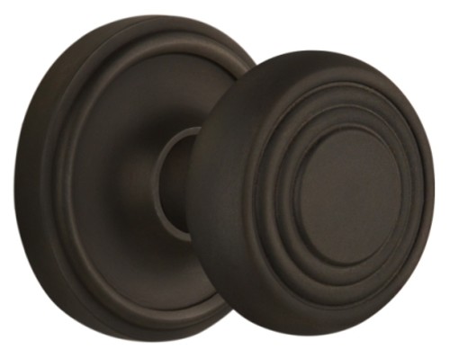 Photos - Door Handle SOLID Nostalgic Warehouse Deco  Brass Single Dummy Knob with Classic Rose - Oil-Rubbed Bronze - 707054 707054 