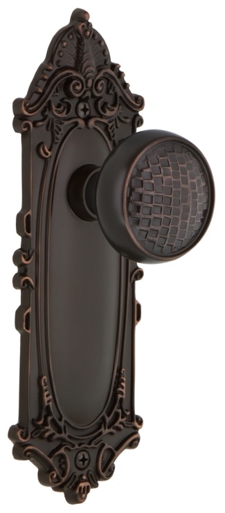 Photos - Door Handle Craftsman Nostalgic Warehouse  Solid Brass Single Dummy Knob with Victorian Rose - Timeless Bronze - 707974 707974 