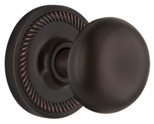 Photos - Door Handle York Nostalgic Warehouse New  Solid Brass Dummy Knobset with Rope Rose - Timeless Bronze - 708033 708033 