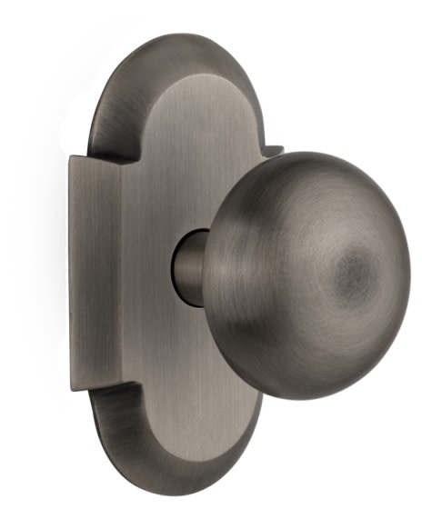 Photos - Door Handle York Nostalgic Warehouse New  Solid Brass Dummy Knobset with Cottage Rose - Antique Pewter - 713116 713116 