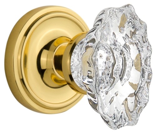 Photos - Door Handle SOLID Nostalgic Warehouse Chateau  Brass Single Dummy Knob with Classic Rose - Unlacquered Brass - 713720 713720 