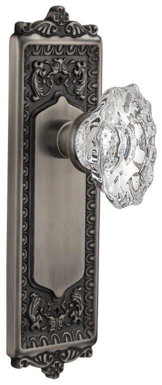 Photos - Door Handle SOLID Nostalgic Warehouse Chateau  Brass Single Dummy Knob with Egg and Dart Rose - Antique Pewter - 713728 713728 