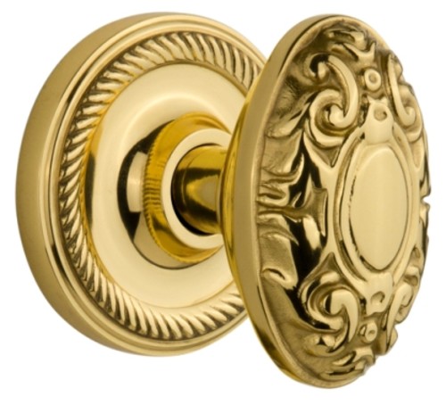 Photos - Door Handle SOLID Nostalgic Warehouse Victorian  Brass Single Dummy Knob with Rope Rose - Unlacquered Brass - 716892 716892 