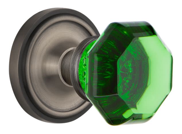 Photos - Door Handle Classic Nostalgic Warehouse  Single Dummy Door Knob with Emerald Waldorf Knob - Antique Pewter - 722144 722144 