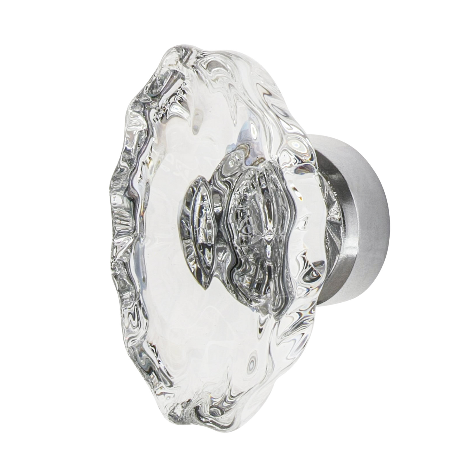 Photos - Furniture Hardware Vintage Nostalgic Warehouse CKBCHA Chateau  1-1/8" Fluted Crystal Cabinet Knob Bright Chrome Cabinet Hardware Knobs Mushroom 