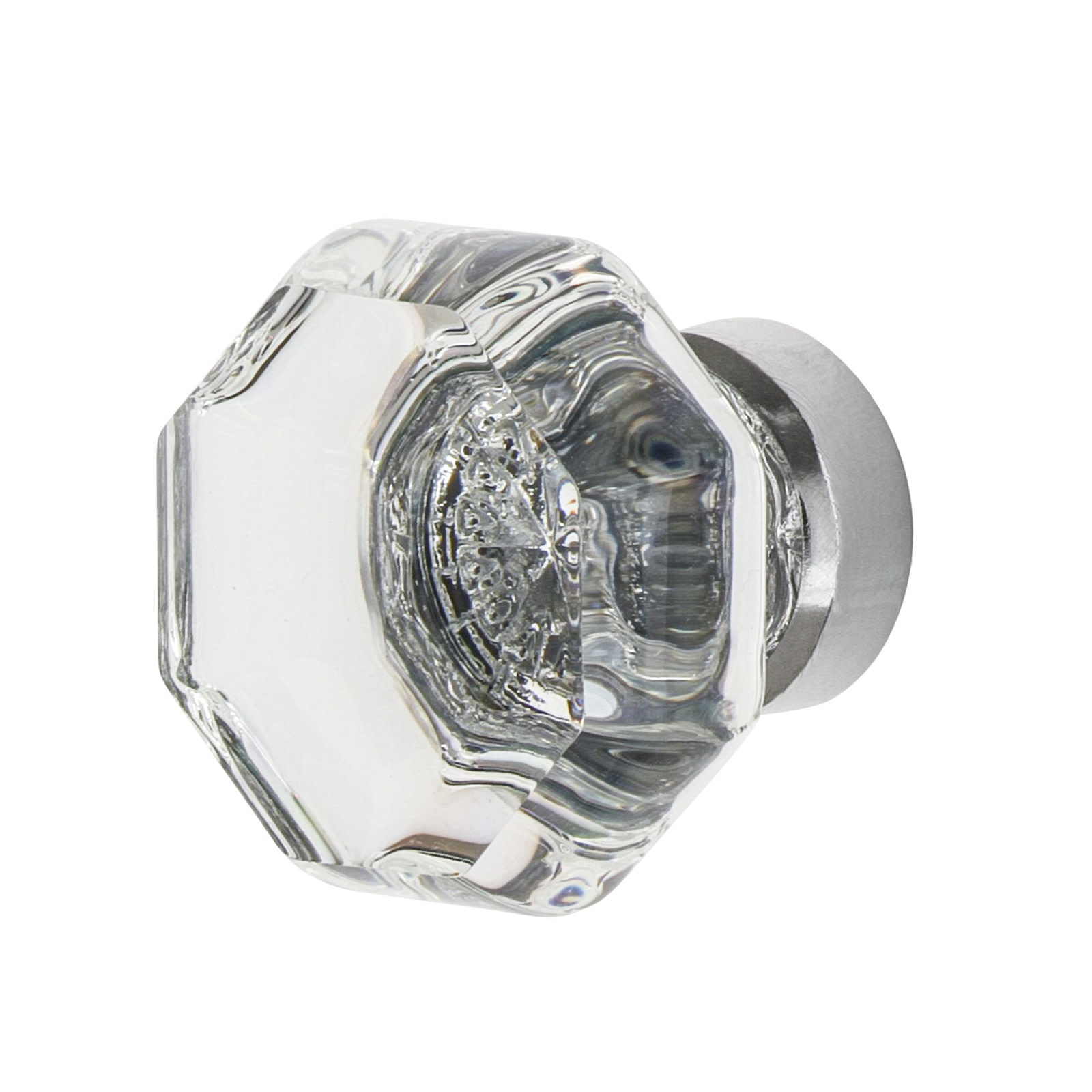 Photos - Furniture Hardware Vintage Nostalgic Warehouse CKBWAL  Waldorf Crystal 1-3/8" Octagonal Cabinet Knob Bright Chrome Cabinet Hardware Knobs Geomet 