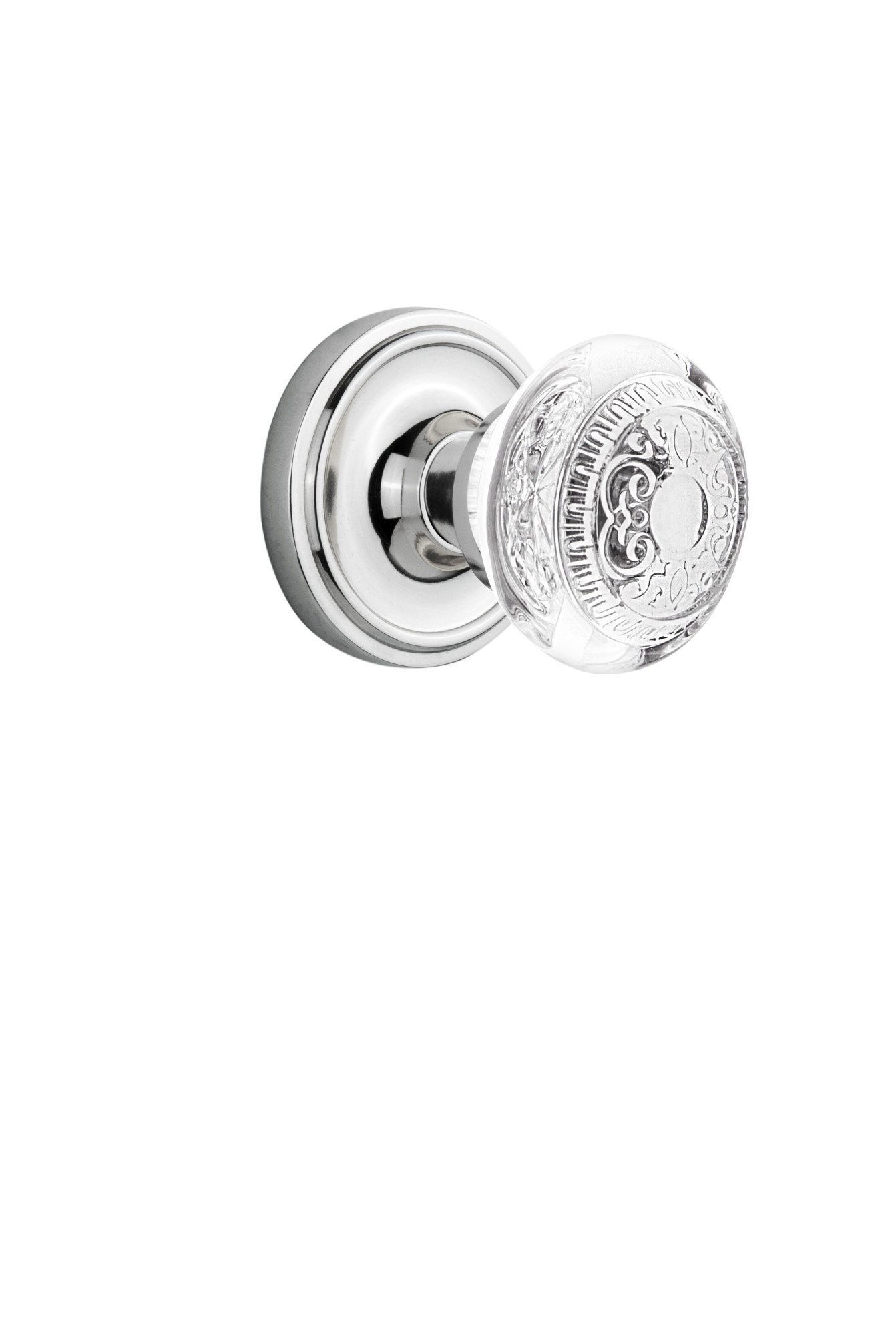 Photos - Door Handle Vintage Nostalgic Warehouse  Single Dummy Door Knob with Classic Rose - Bright Chrome - 750691 750691 
