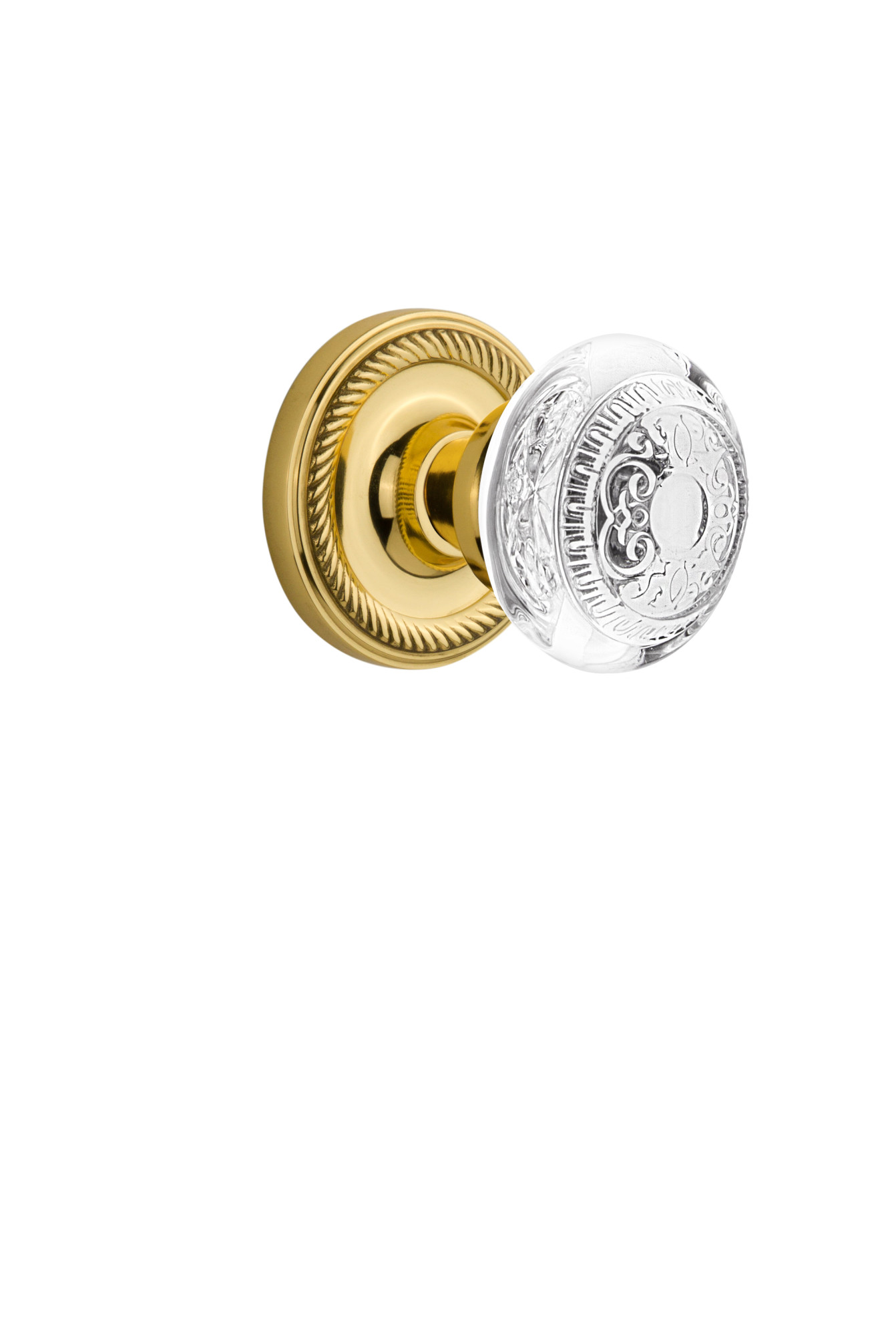 Photos - Door Handle Nostalgic Warehouse Egg and Dart Privacy Door Knobset with Rope Rose and 2-3/8" Backset - Unlacquered Brass - 751287 751287