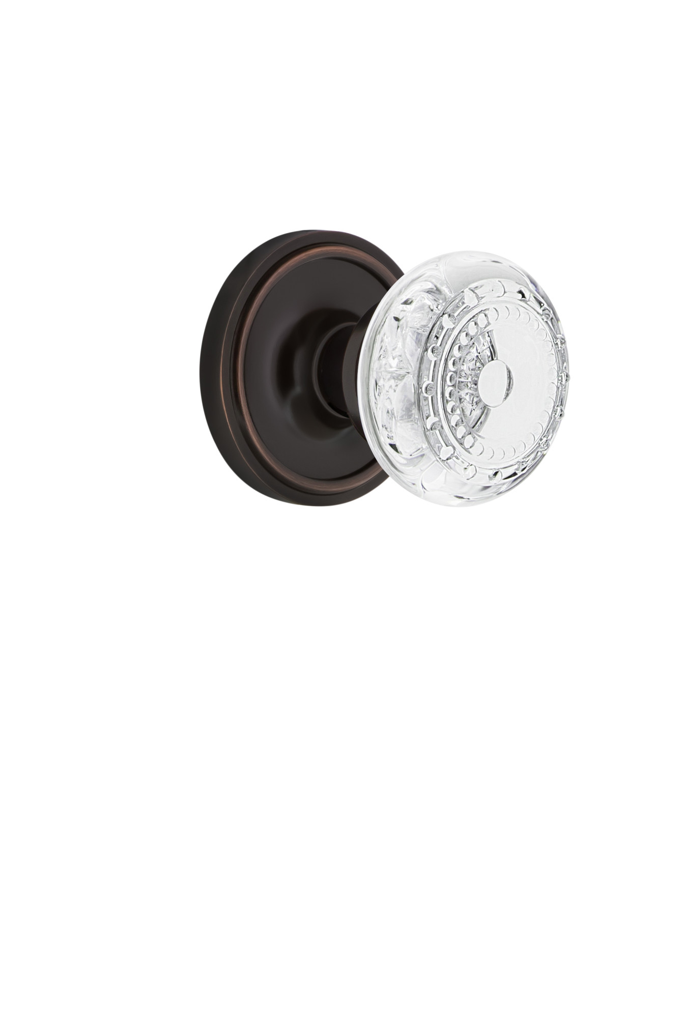 Photos - Door Handle Vintage Nostalgic Warehouse  Crystal Meadows Single Dummy Door Knob with Classic Rose - Timeless Bronze - 753007 753007 