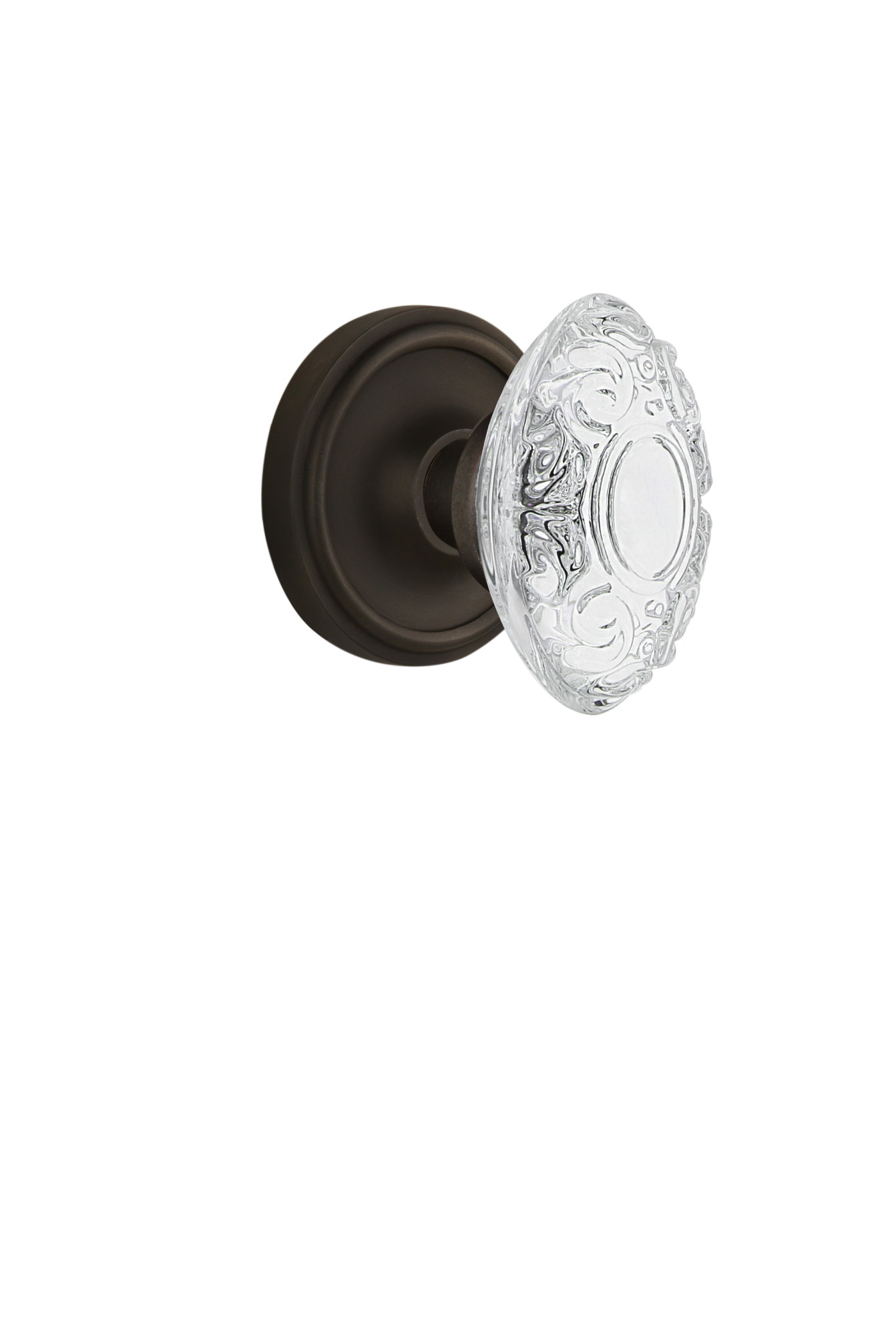 Photos - Door Handle Vintage Nostalgic Warehouse  Crystal Victorian Single Dummy Door Knob with Classic Rose - Oil-Rubbed Bronze - 754385 754385 