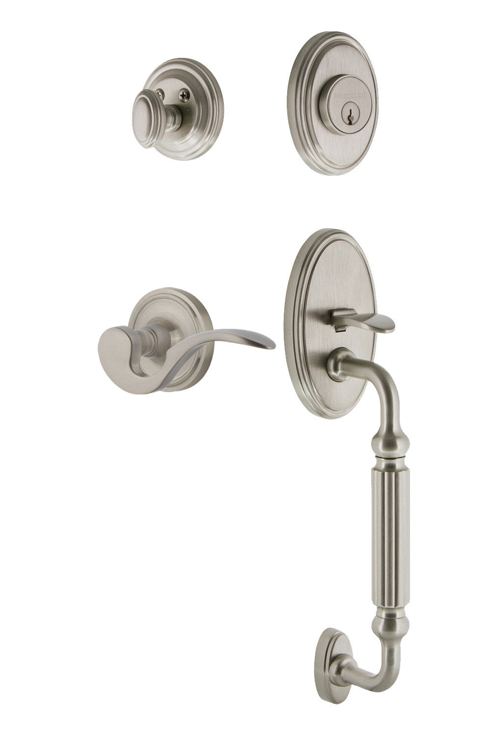 Photos - Interior Door Classic Nostalgic Warehouse CLAMANESET234FGLH Left Handed Sectional Single Cylinder Keyed Entry Door Handleset with F Grip a