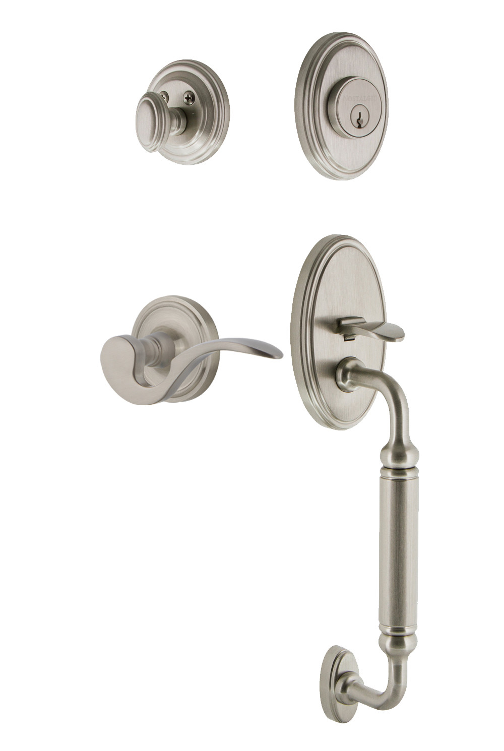 Photos - Interior Door Classic Nostalgic Warehouse CLAMANESET238CGLH Left Handed Sectional Single Cylinder Keyed Entry Door Handleset with C Grip a