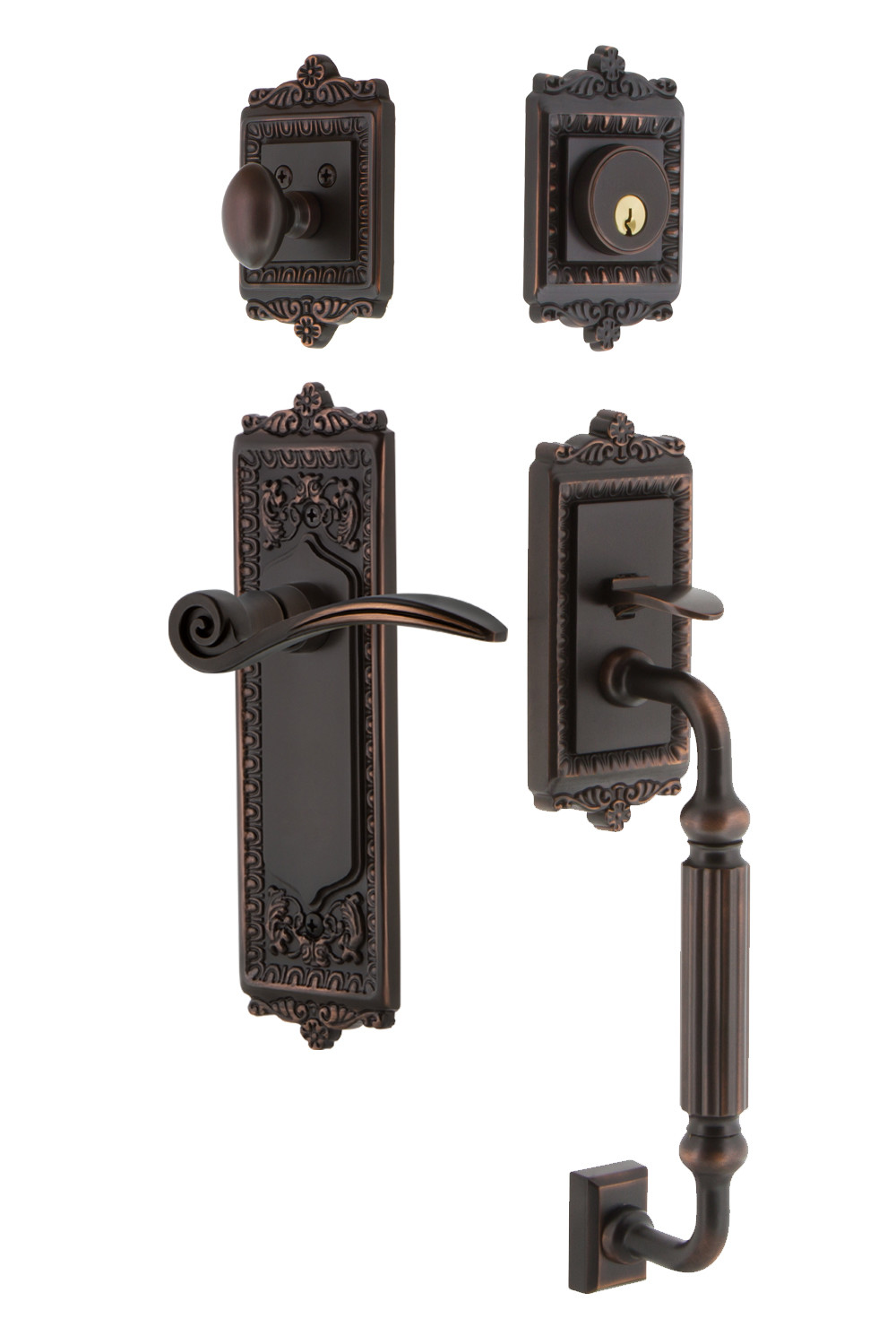 Photos - Interior Door EGG Nostalgic Warehouse EADSWNESET238FGLH  and Dart Left Handed Sectional Single Cylinder Keyed Entry Door Handleset with F G 