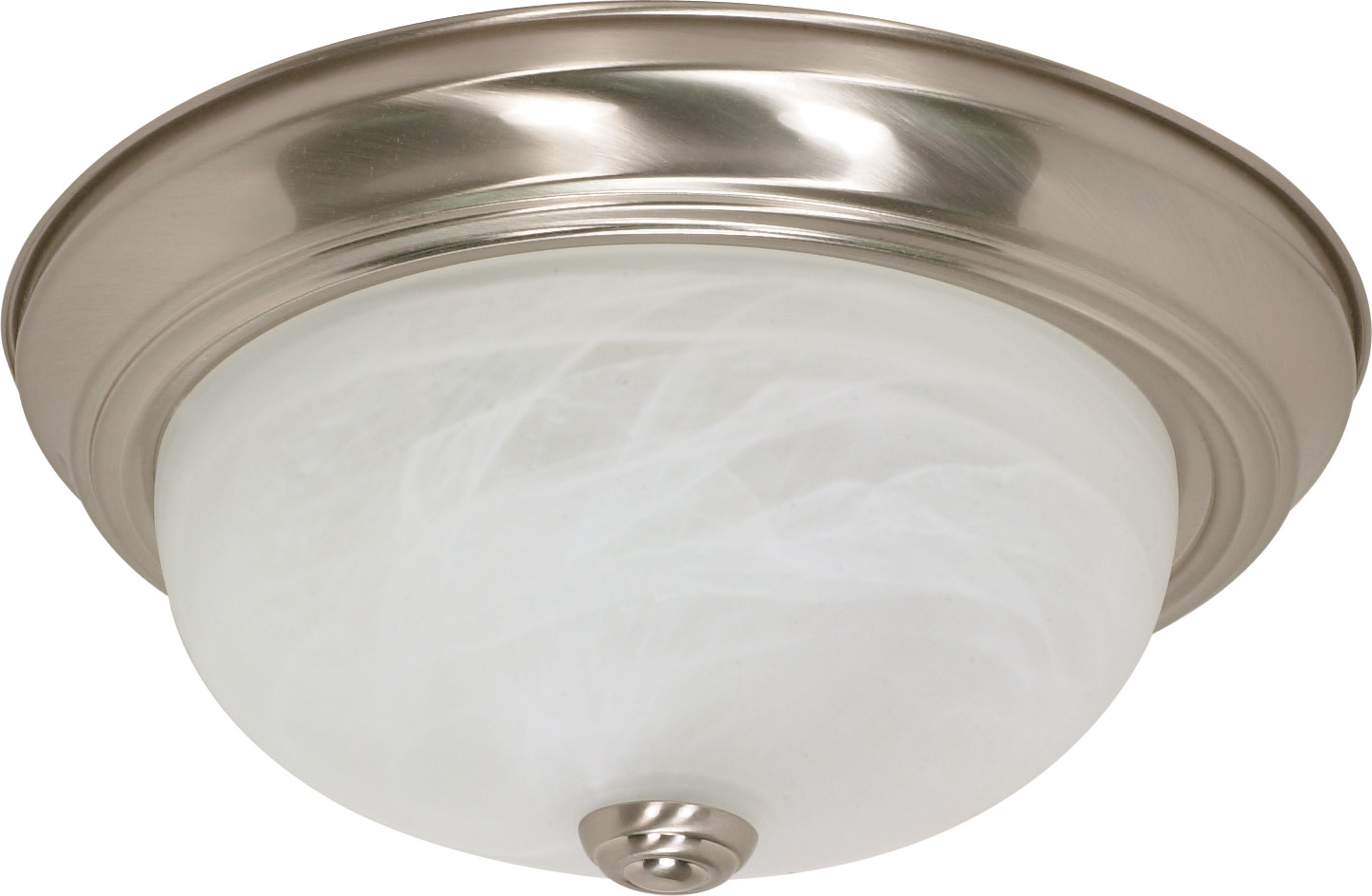 Photos - Chandelier / Lamp NuVo Lighting 60/198 2 Light 13-1/8" Wide Flush Mount Bowl Ceiling Fixture Brushed Nickel Indoor Lighting Ceiling Fixtures F 