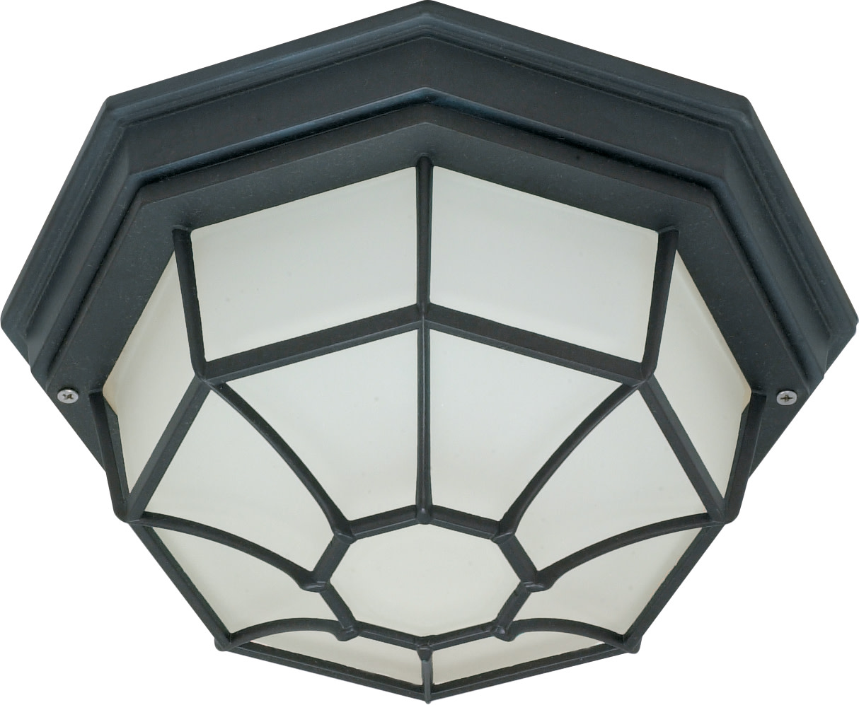 Photos - Floodlight / Street Light NuVo Lighting 60/3450 11" Wide Outdoor Flush Mount Bowl Ceiling Fixture with a Glass Shade Textured Black Outdoor Lighting C 
