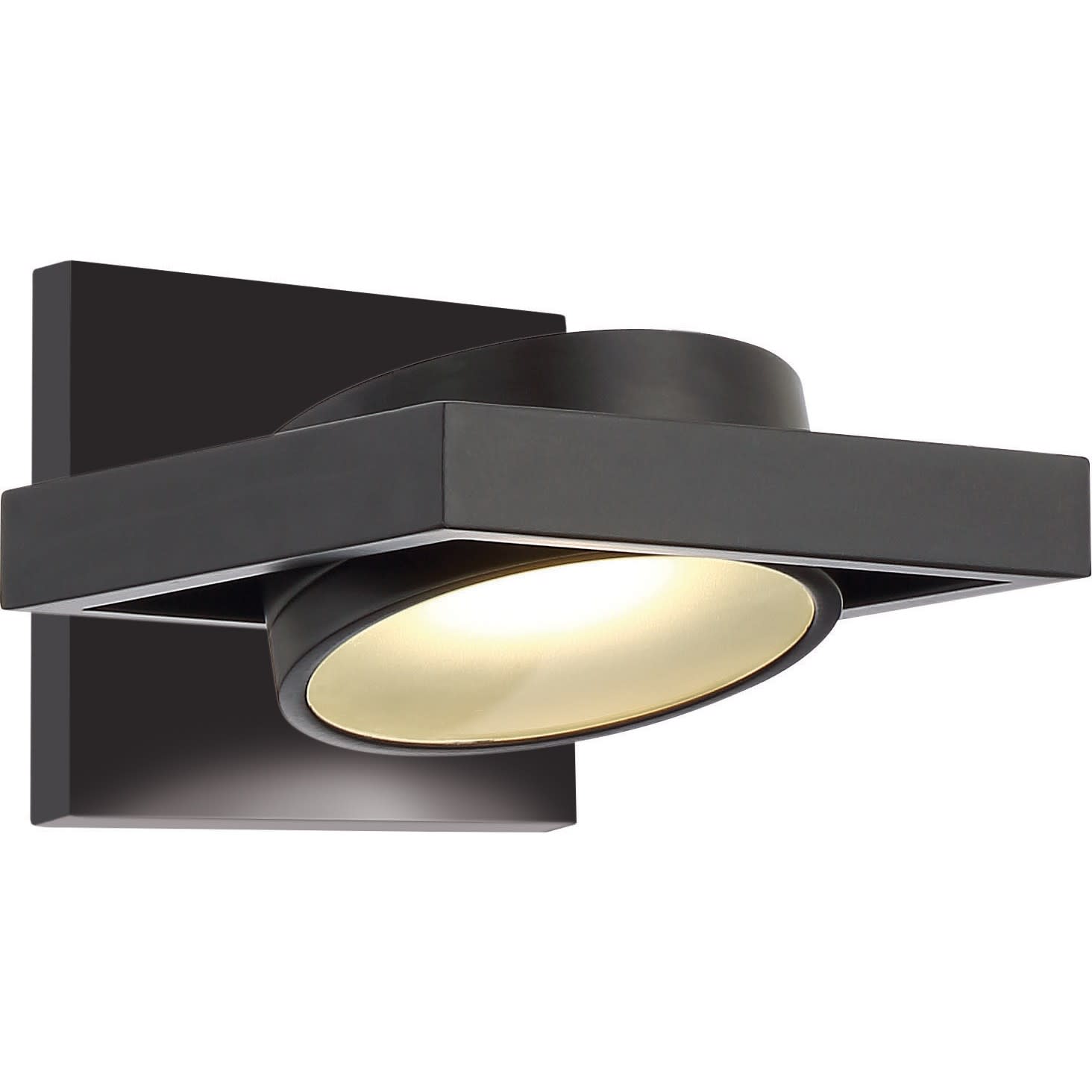 Photos - Chandelier / Lamp NuVo Lighting 62/993 Hawk Single Light 5" Tall Integrated LED Wall Sconce with Frosted Glass Shade Textured Black Indoor Lig 