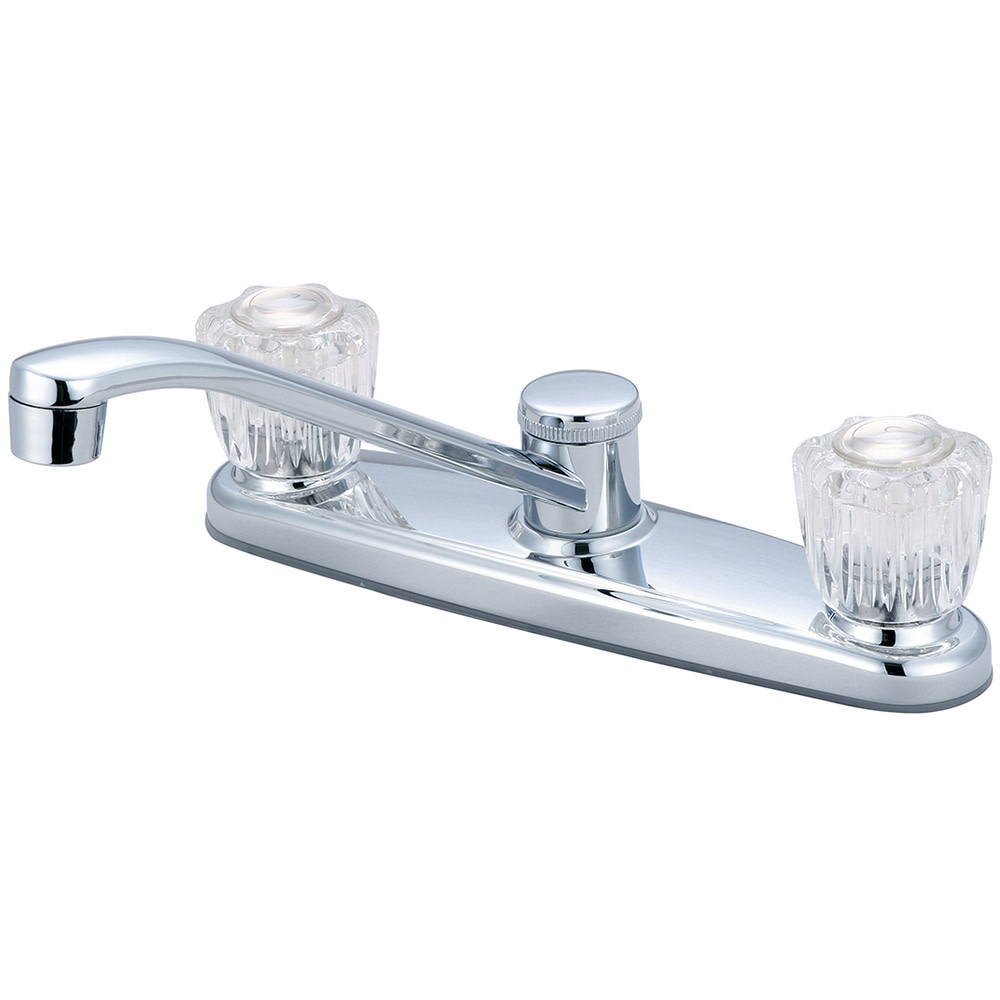 Photos - Tap Olympia Faucets K-5120 Elite 1.5 GPM Widespread Kitchen Faucet with 7-9/16" Reach D-Style Swivel Spout with Acrylic Knob Han 