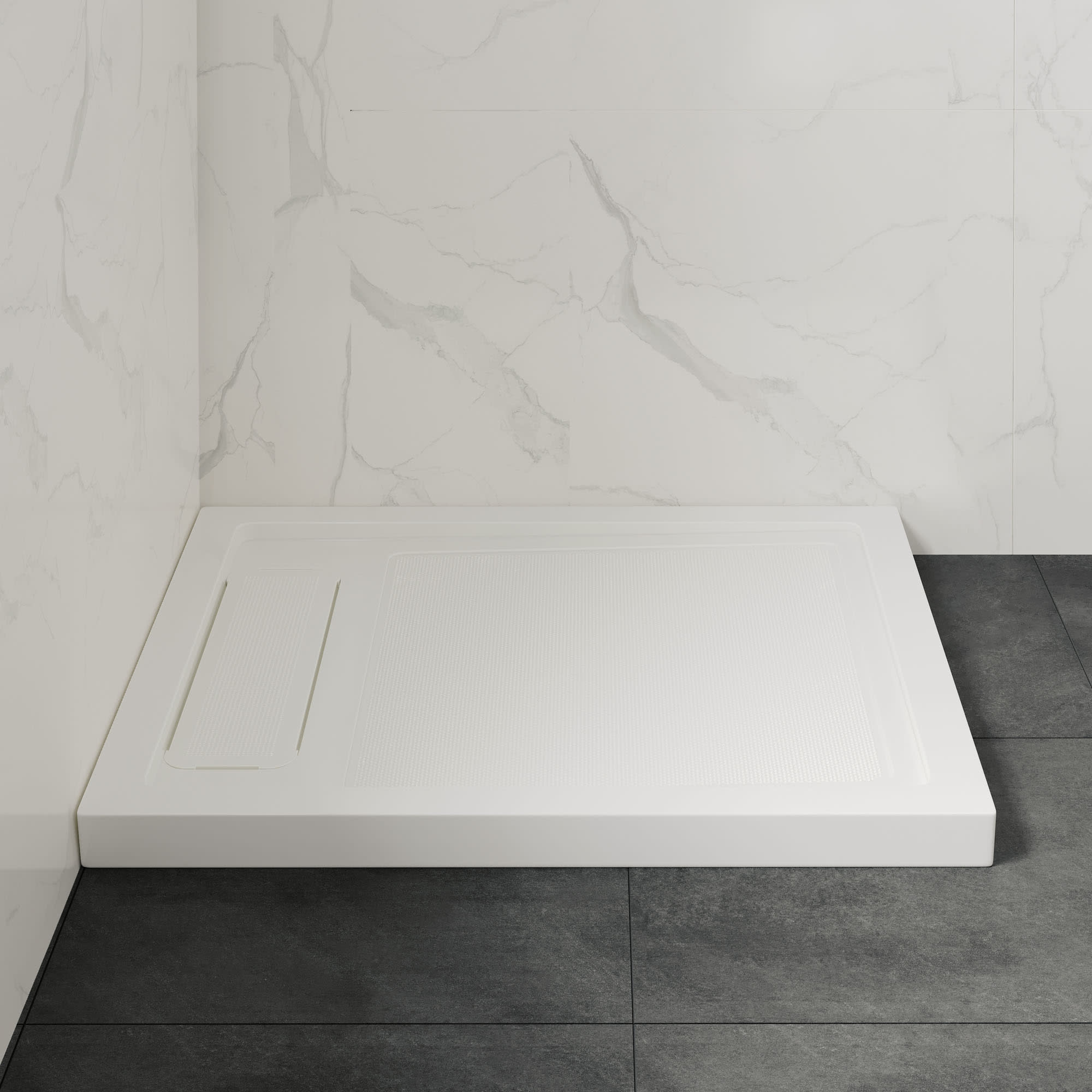 Photos - Shower Tray Ove Decors 15SBR-ERIK36 Erika 36" x 32" Rectangular Shower Base with Single Threshold and Reversible Drain White Shower Stal 
